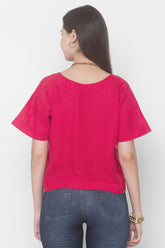magnolia top fuchsia pink